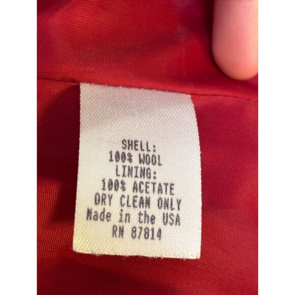 Neiman Marcus Red Wool Jacket Size 12 Button-Front - Picture 8 of 8